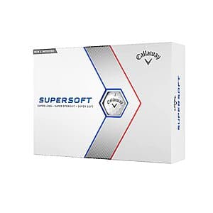 12ct Callaway Golf Supersoft Golf Balls (2023, White) $20