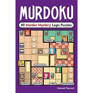 Murdoku: 80 Murder Mystery Logic Puzzles paperback book cover.