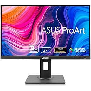 27" Asus ProArt PA278QV 2560x1440 IPS 100% sRGB Monitor $189 + Free S&H