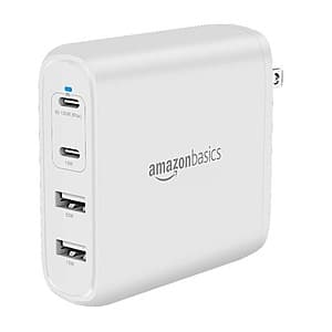 Amazon Basics 4-Port USB-C (100W/18W) & 2x 12W USB-A GaN PD Wall Charger (White) $20 + Free S/H w/ Amazon Prime