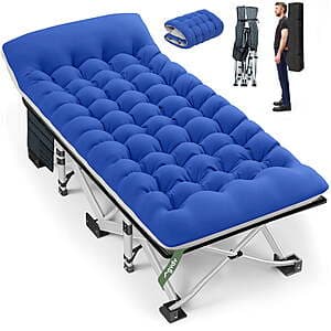 75" x 28" GVDV 1200D Portable Folding Camping Cot w/ 2-Sided Mattress $53.20 + Free S&H