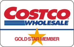 Costco Wholesale logo or membership card design with promotional offer details.
