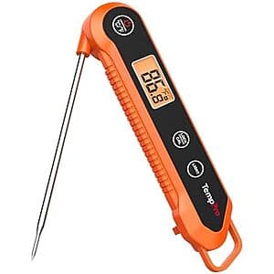 TempPro TP-03H Digital Instant Read Meat Thermometer (Orange) $9