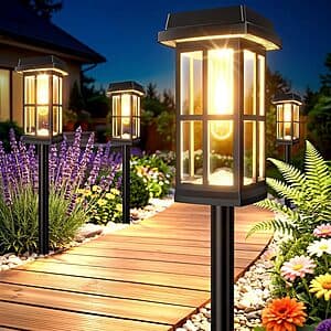 8-Pk Ahaorigin Solar Pathway Lights w/ 2 Lighting Modes $26.25