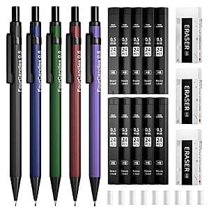 19-Piece Four Candies Metal Mechanical Pencils Set (0.5 or 0.7mm) $6.60 w/ S&S
