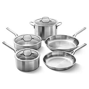 8-Piece Calphalon Oven-Safe Stainless Steel Cookware Set $150 + Free S&H
