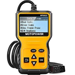 Prime Members: MOTOPOWER OBD2 Car Code Reader Diagnostic Scan Tool $14.65 + Free Shipping