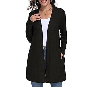 Lepunuo Women's Open Front Knit Cardigan Sweater w/ Pockets (Various) $8