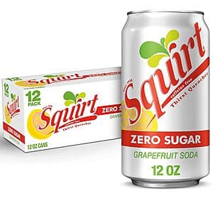 12-Pk 12-Oz Squirt Zero Sugar Grapefruit Soda $5