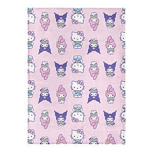 50" x 70" Hello Kitty Ultra Fine Faux Fur Throw (Hello Mittens or Sharing Sweet) $6.25