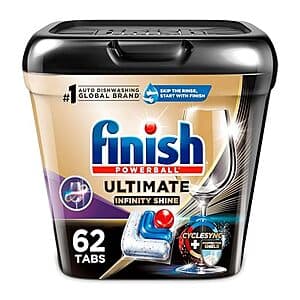 62-Count Finish Ultimate Plus Infinity Shine Dishwashing Tablets $13.80 w/ Subscribe & Save