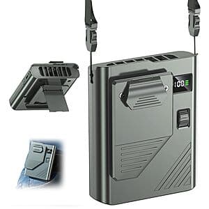 Eastfox Wearable Waist & Neck Clip-On Fan (Green or Black) $10