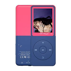 CONODO 32GB Bluetooth 5.3 MP3 Player w/ 1.8" Screen, FM Radio $17