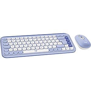 Logitech Pop Icon Bluetooth Wireless Keyboard & Mouse Combo (Lilac) $39.95 + Free Shipping