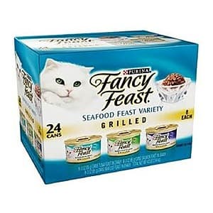 24-Cans Purina Fancy Feast Grilled Seafood Cat Food Variety Pack 2 for $15 + Free S&H w/ Amazon Prime
