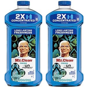 2-Ct 41-Oz Mr. Clean 2X Concentrated Multi Surface Cleaner + $6 Walmart Cash $11.90 + Free Store Pickup