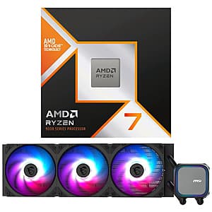 AMD Ryzen 7 9800X3D 8-Core 5.2GHz AM5 Processor + MSI MAG 360mm AIO $454 + Free Shipping