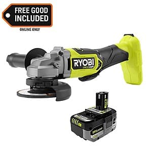 Ryobi ONE+ HP 18V Brushless Cordless 4-1/2" Angle Grinder w/ 4.0 Ah Battery $99 + Free S/H