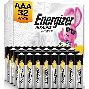 32-Ct Energizer Alkaline Power Batteries (AA or AAA) $15.20 w/ S&S