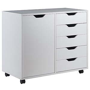 Winsome Wood Halifax 5-Drawer Mobile Side Cabinet (White) $57.80 + Free Shipping