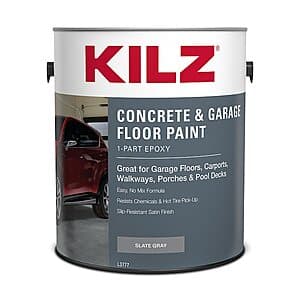 1-Gal KILZ Concrete & Garage Slip-Resistant Satin Exterior Porch & Floor Paint (Gray) $35 + Free Shipping