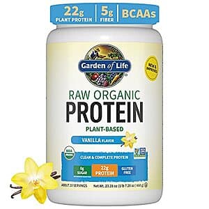 1.5-lb Garden of Life Raw Organic Protein Powder (Vanilla) $15.50 w/ Subscribe & Save