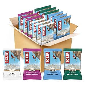 12-Pack 2.4-Oz Clif Bar Variety Pack (4 Flavors) $8.40 w/ Subscribe & Save