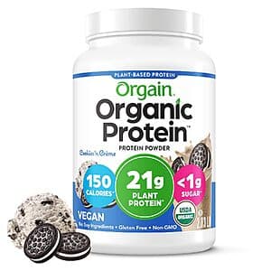 Prime Members: 2.03-Lb Orgain Organic Vegan Protein Powder (Cookies & Cream) $20.40 w/ S&S + Free S/H
