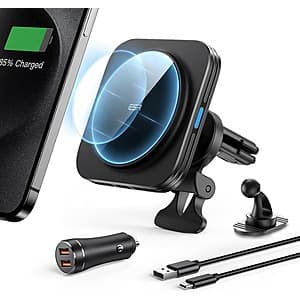 ESR 15W MagSafe Air Vent Car Mount Charger w/ 36W QC 3.0 Car Adapter $10