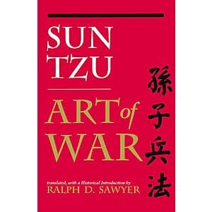 The Art of War book cover by Sun Tzu, translated by Ralph D Sawyer, published by Basic Books.