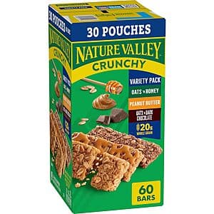 30-Pack 1.49-Oz Nature Valley Crunchy Granola Bars (Variety Pack) 4 for $25.90 w/ Subscribe & Save + Free Shipping