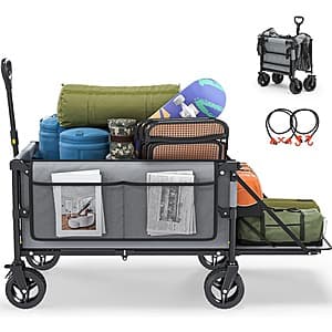 YITAHOME 150L Heavy-Duty Collapsible Folding Utility Wagon (45" L, up to 265lbs) $30 + Free Shipping