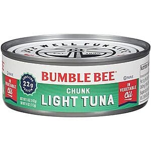$13.29 /w S&S: Bumble Bee Chunk Light Tuna in Oil, 5 oz Cans (Pack of 24)