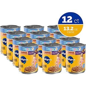 12-Count 13.2oz. Pedigree Puppy Chopped Ground Canned Wet Food (Lamb & Rice) $9.90 w/ Subscribe & Save