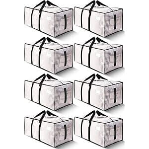HOMESURE Semi-Transparent Heavy Duty Moving Bags: 12-pk $28, 8-pk $18.90