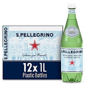12-Pack 33.8-Fl Oz S.Pellegrino Sparkling Natural Mineral Water $11.20 w/ Subscribe & Save