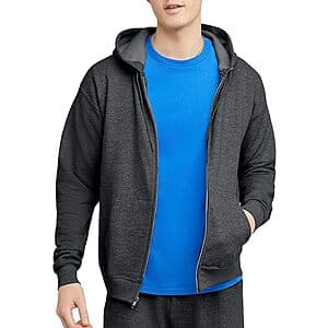 Hanes Men's Full-Zip EcoSmart Hoodie (3 Colors, Various Sizes) $10