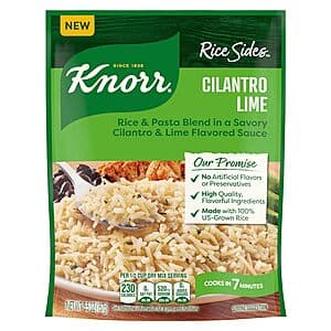Select Accounts: 5.5-Oz Knorr Rice Sides Cilantro Lime Rice & Pasta $0.75 w/ S&S