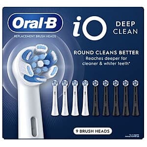 Costco Members: 9-Ct Oral-B iO Deep Clean Replacement Toothbrush Head $44 + $3 Shipping