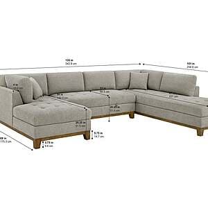 Costco Members: Thomasville Tavish Fabric Sectional with Storage (Light Gray) $1600 + Free Delivery