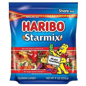9-Oz Haribo Starmix Gummi Candy Resealable Bag $1.70