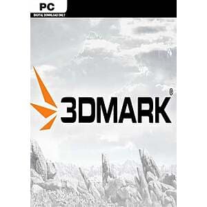3DMark software package or promotional artwork showing the application interface for PC performance benchmarking.