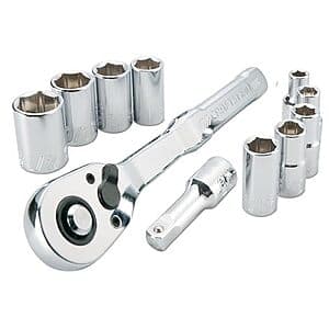 11-Piece Craftsman Mechanics SAE 1/4" Drive Ratchet Tool Set $13