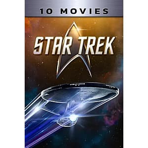Star Trek: 10-Original Motion Picture Collection (4K UHD Digital) $20