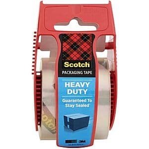 Scotch Heavy Duty Shipping Packaging Clear Tape (1.88" x 22.2 Yard) $2.40 w/ Subscribe & Save