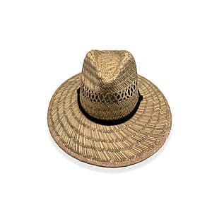 Ozark Men's Wide Brim Straw Hat w/ Elastic Band (Natural or Blue) $5.95