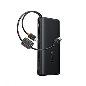 Baseus 67W Laptop Power Bank 10000mAh w/ Built in Dual Cables $25.30 & More