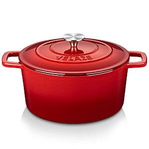 6-Qt Velaze Round Enameled Cast Iron Dutch Oven w/ Lid (2 colors) $33 + Free S&H
