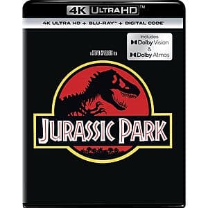 Jurassic Park: Dolby Vision & Atmos Upgrade (4K Ultra HD + Blu-ray + Digital) $15 & More