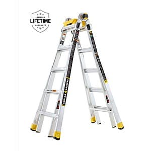 22' Gorilla Ladders Reach Aluminum Multi-Position Ladder (300-lbs Capacity) $189 + Free Store Pickup
